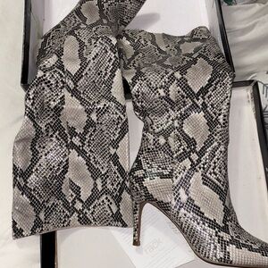 Stiletto boots aqua brand Bloomingdales